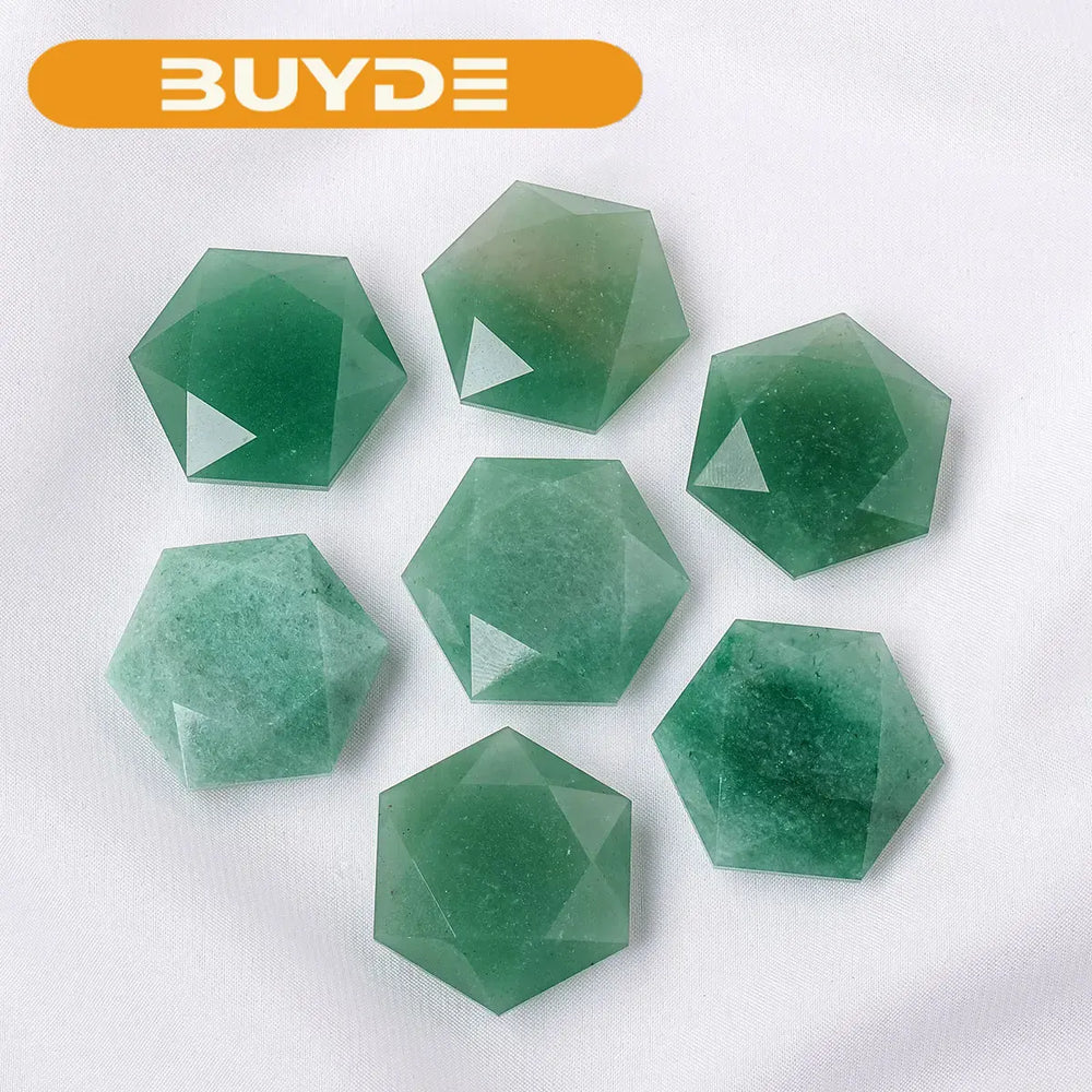 1pc Natural Stone Aventurine Quartz Hexagram star Pendant Necklace Ornament Decorative Chakra Home Decoration