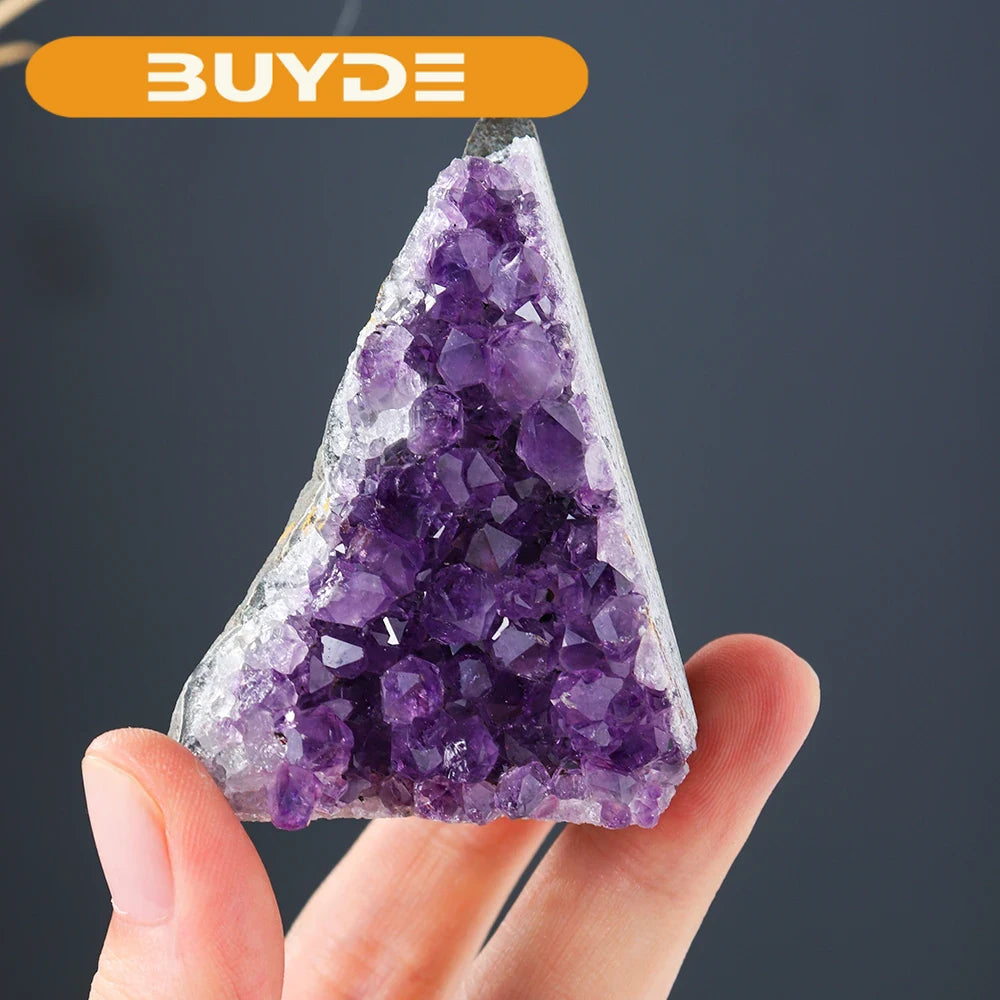 Natural Amethyst Cluster Purple Quartz  Healing Stone Home Decoration Crafts Home Decoration Ornament