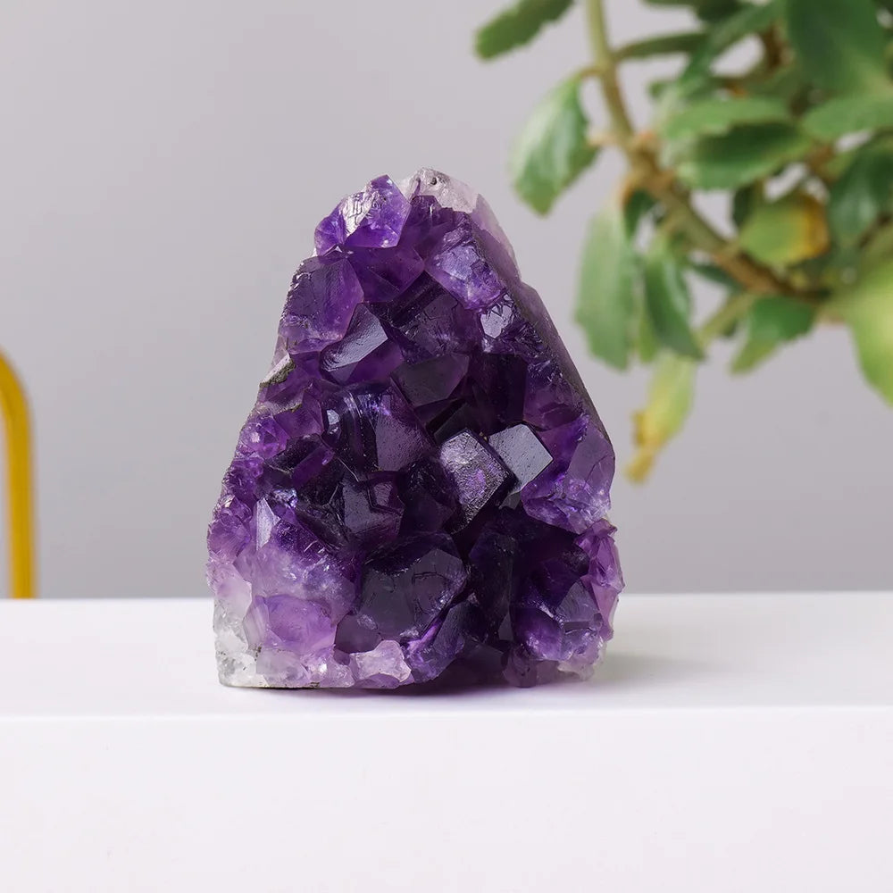 100% Natural Stone Amethyst Cluster Purple Quartz Crystal Geode Irregular Point Wand Energy Healing Mineral Rock Specimen