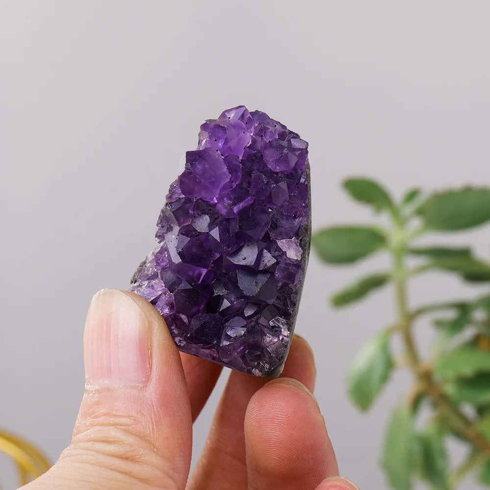 100% Natural Stone Amethyst Cluster Purple Quartz Crystal Geode Irregular Point Wand Energy Healing Mineral Rock Specimen