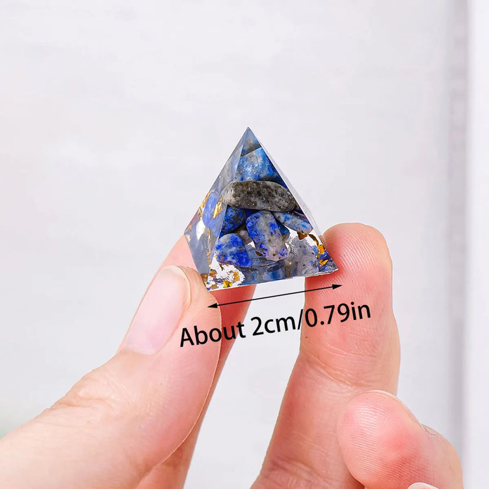 1PC 2cm Natural Crystal Stone Mini Pyramid Statue Reiki Stone Pyramid  Amulet Fengshui Sculpture for Home Office Decoration