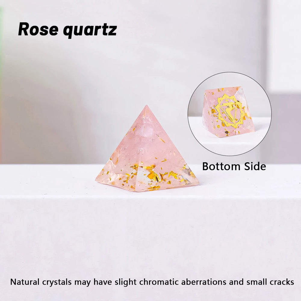 1PC 2cm Natural Crystal Stone Mini Pyramid Statue Reiki Stone Pyramid  Amulet Fengshui Sculpture for Home Office Decoration