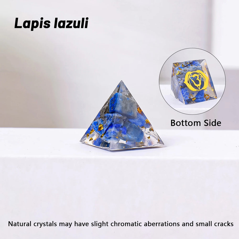 1PC 2cm Natural Crystal Stone Mini Pyramid Statue Reiki Stone Pyramid  Amulet Fengshui Sculpture for Home Office Decoration