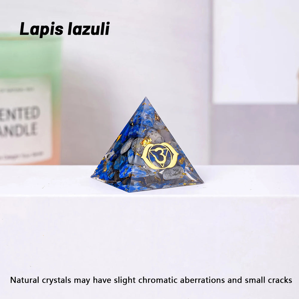 1PC 3cm Natural Crystal Stone Mini Pyramid Statue Reiki Stone Pyramid Amulet Fengshui Sculpture for Home Office Decoration