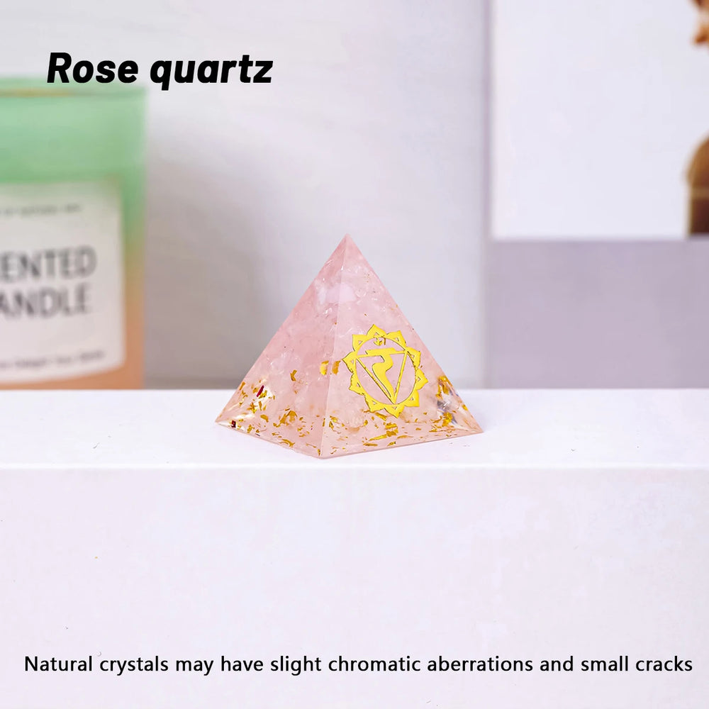 1PC 3cm Natural Crystal Stone Mini Pyramid Statue Reiki Stone Pyramid Amulet Fengshui Sculpture for Home Office Decoration