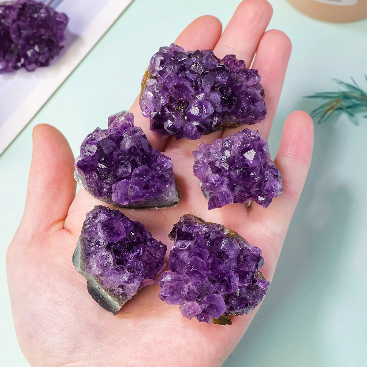 1PC Amethyst Cluster Natural Raw Amethyst Geode Rock Crystal Healing Stones Witchcraft Gemstone Specimen