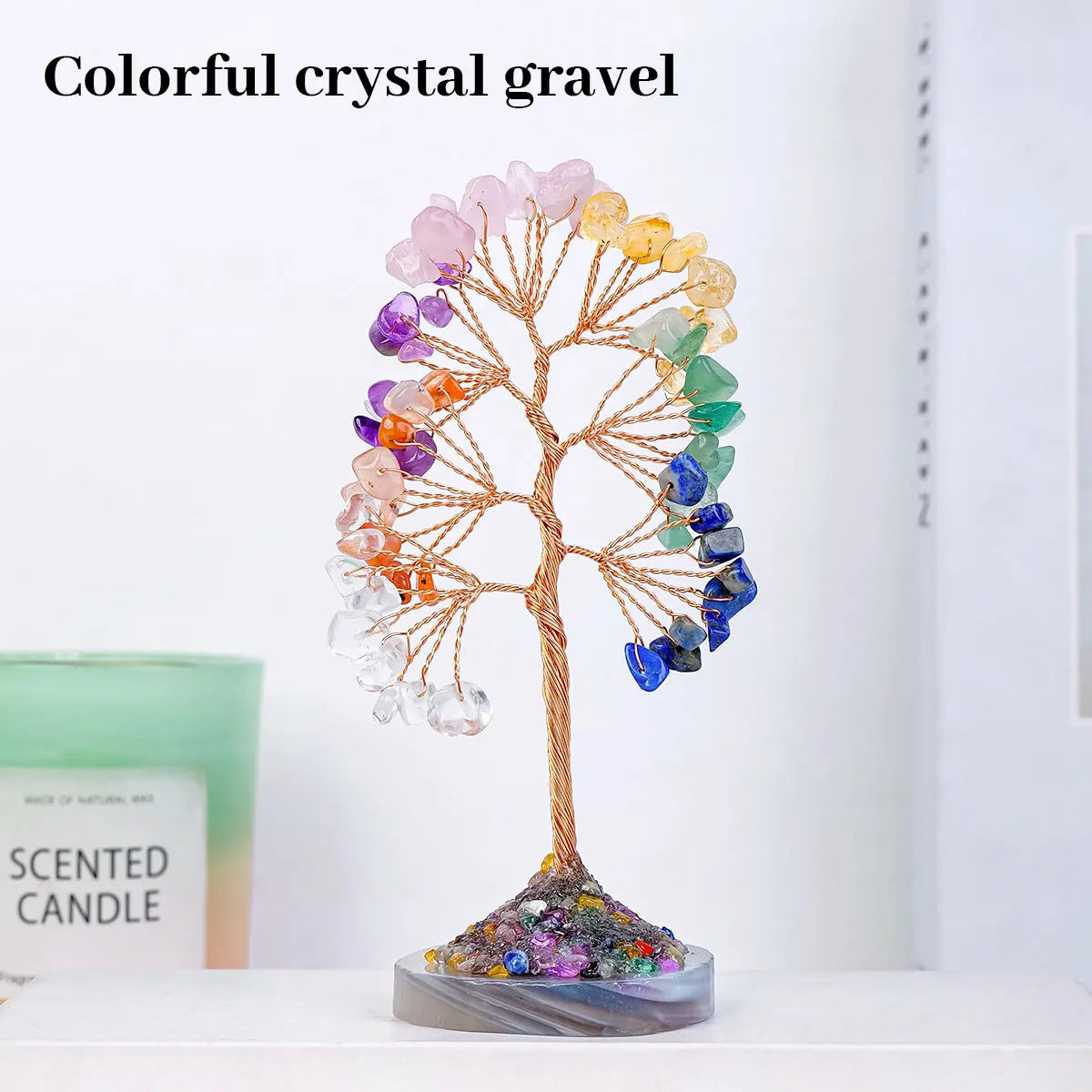 1PC Crystal Tree Natural Reiki Crystal Gemstone Chakra Healing Crystal  Home Office Desk Gemstone Energy Decoration