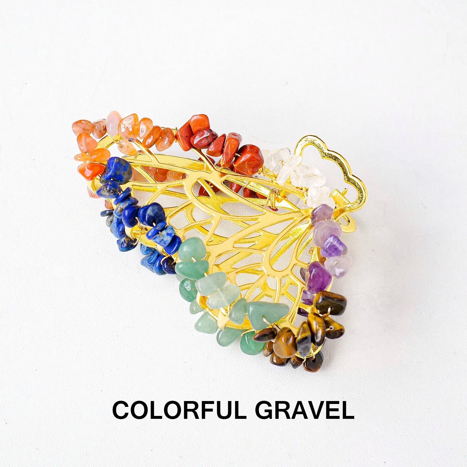 1PC Hot Selling Natural Gravel Chips Diy Crystal Hair Clip Hair Grab Bride's Head Decoration Women's Hair Grab Headwear