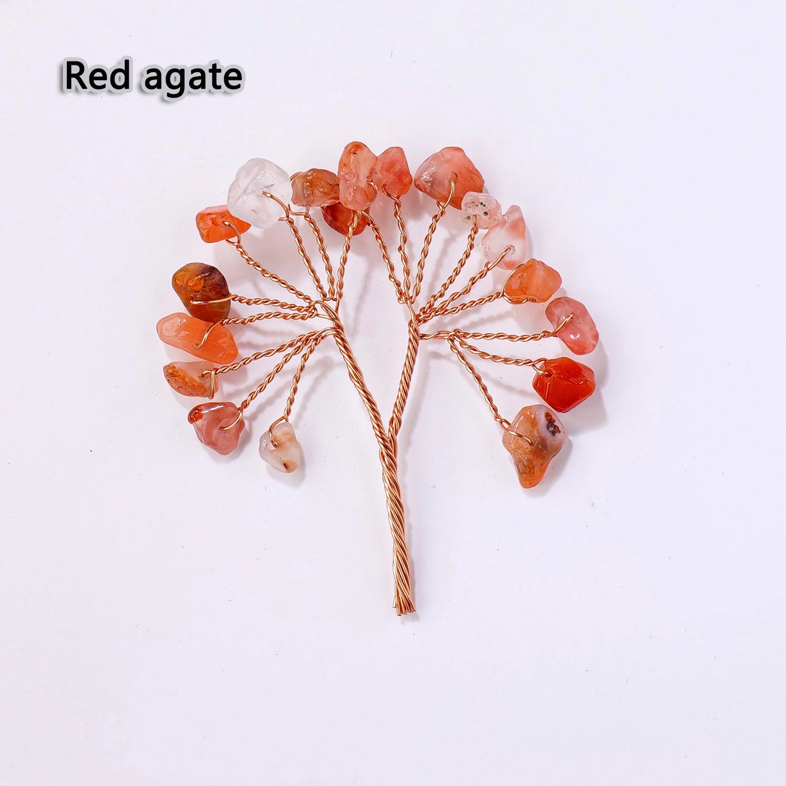 1PC Mini Size Natural Crystal Tree DIY Healing Rose Quartz Gemstone Handmade Semi-finished Jewelry Accessories Production