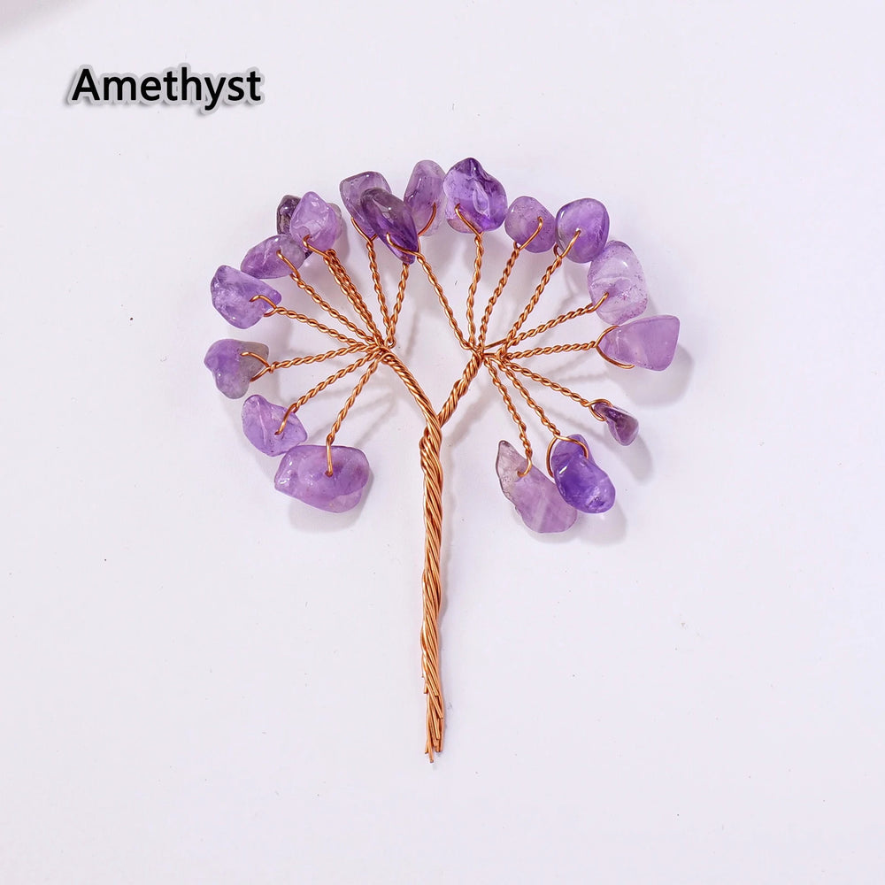 1PC Mini Size Natural Crystal Tree DIY Healing Rose Quartz Gemstone Handmade Semi-finished Jewelry Accessories Production