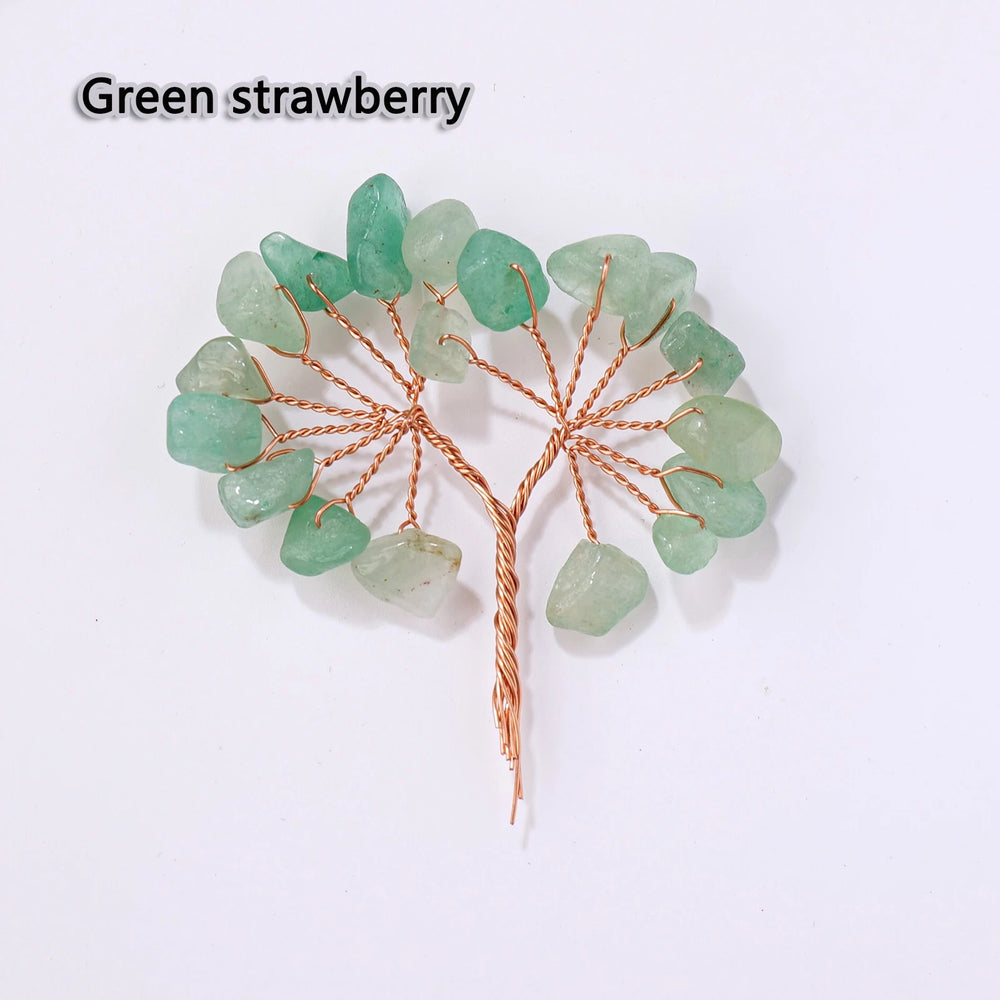 1PC Mini Size Natural Crystal Tree DIY Healing Rose Quartz Gemstone Handmade Semi-finished Jewelry Accessories Production