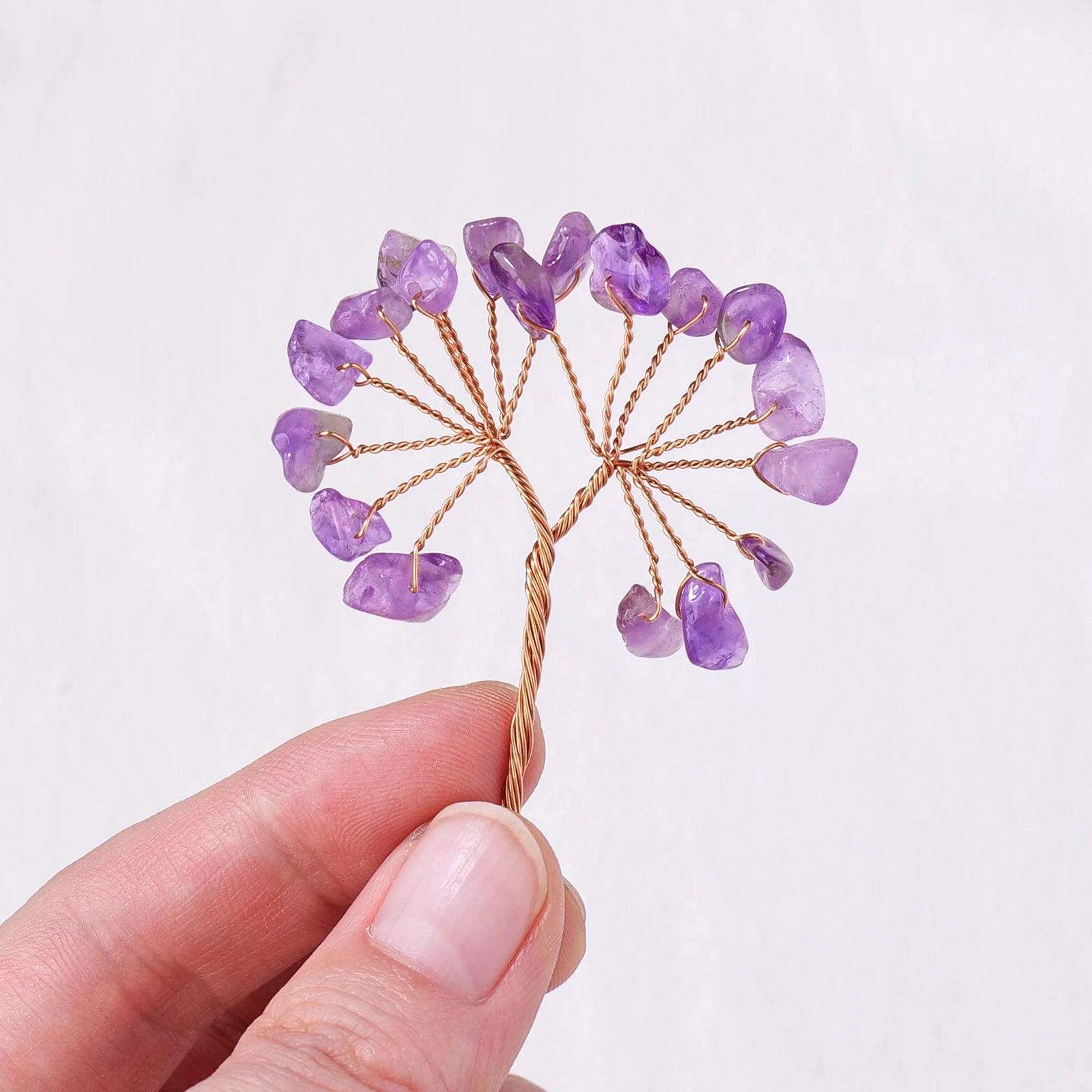 1PC Mini Size Natural Crystal Tree DIY Healing Rose Quartz Gemstone Handmade Semi-finished Jewelry Accessories Production