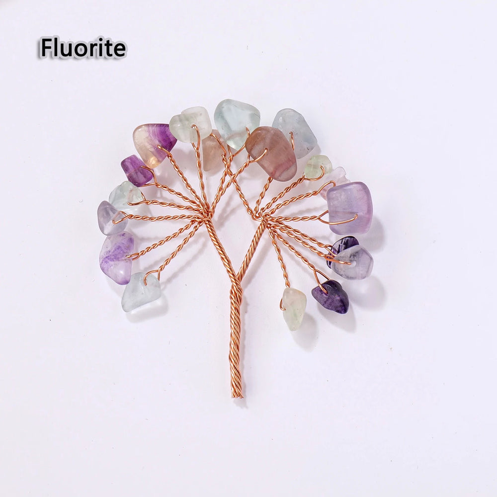 1PC Mini Size Natural Crystal Tree DIY Healing Rose Quartz Gemstone Handmade Semi-finished Jewelry Accessories Production