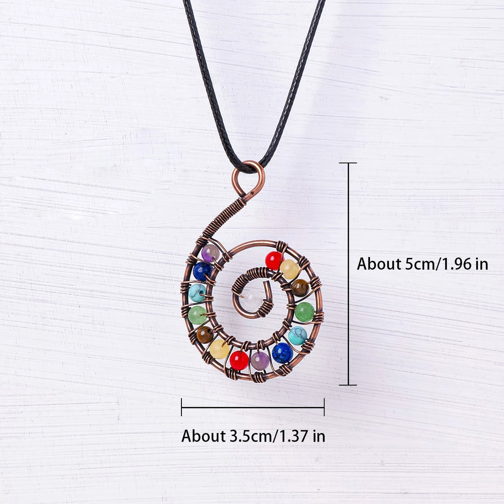 1PC Natural 7 Chakras  Life Tree Pendant Energy Necklace jewelry Reiki Chip Beads Reiki Healing Jewelry Gift