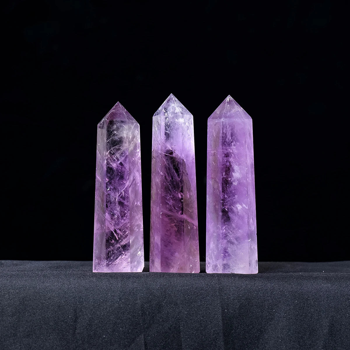 1PC Natural Amethyst Crystal Point Healing Crystals Wands Tower Reiki Energy Balancing Meditation Therapy Gemstones Decoration