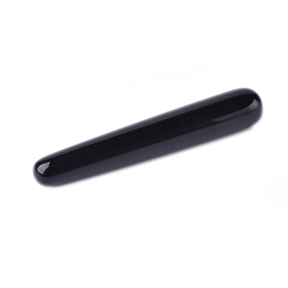 1PC Natural Black Quartz Wands Obsidian Gemstone Crafts Pleasure Wand Body Hand Massage Wood Magic Stone Ornament Gifts