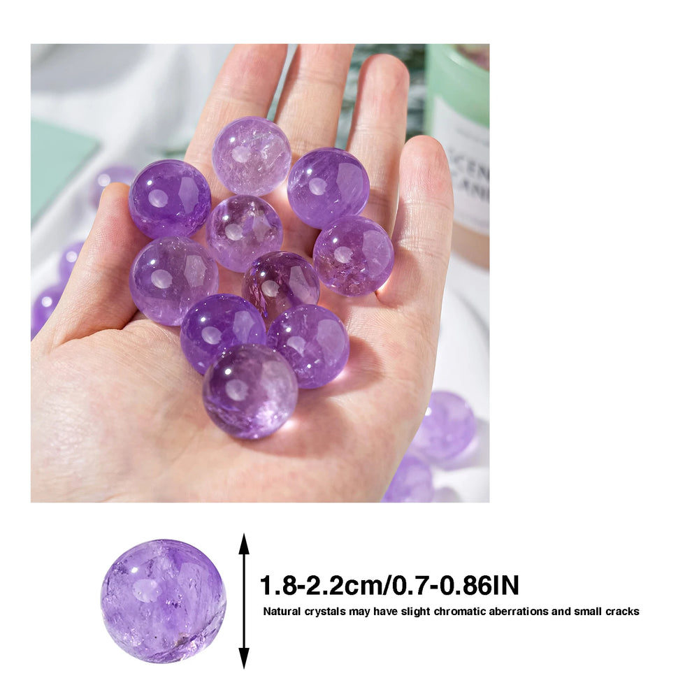 1PC Natural Brazilian Amethyst Ball Gemstone Sphere Purple Quartz Witchcraft Decorative Balls Healing Stones Gifts