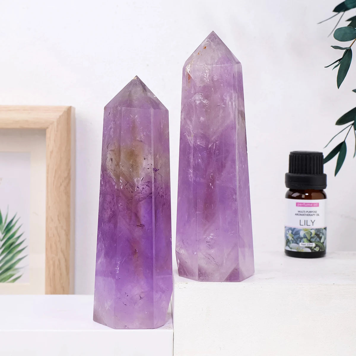 1PC Natural Brazilian Amethyst Healing Crystals Points Crystal Wands Home Decoration Energy Collection