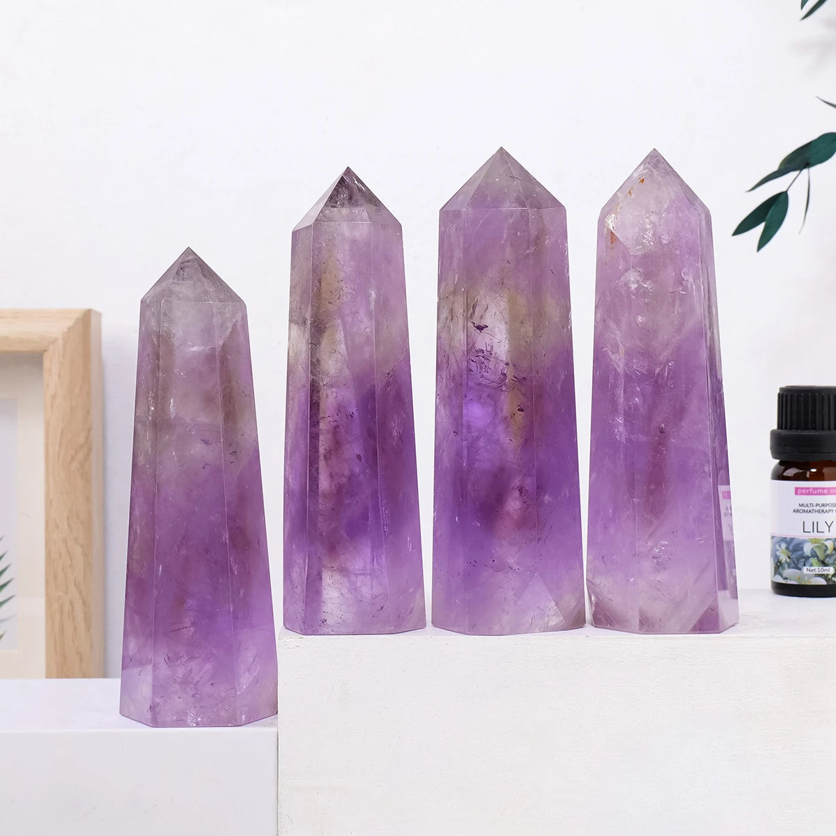 1PC Natural Brazilian Amethyst Healing Crystals Points Crystal Wands Home Decoration Energy Collection