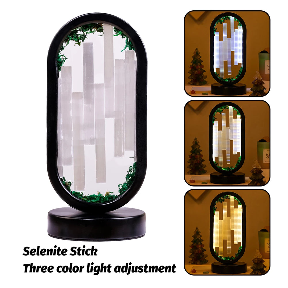 1PC Natural Clear Quartz Night Lamp Healing Crystal Bedside Lamp USB Dimming Mode Bedroom Lamp Suitable Night Light Ideal Gift