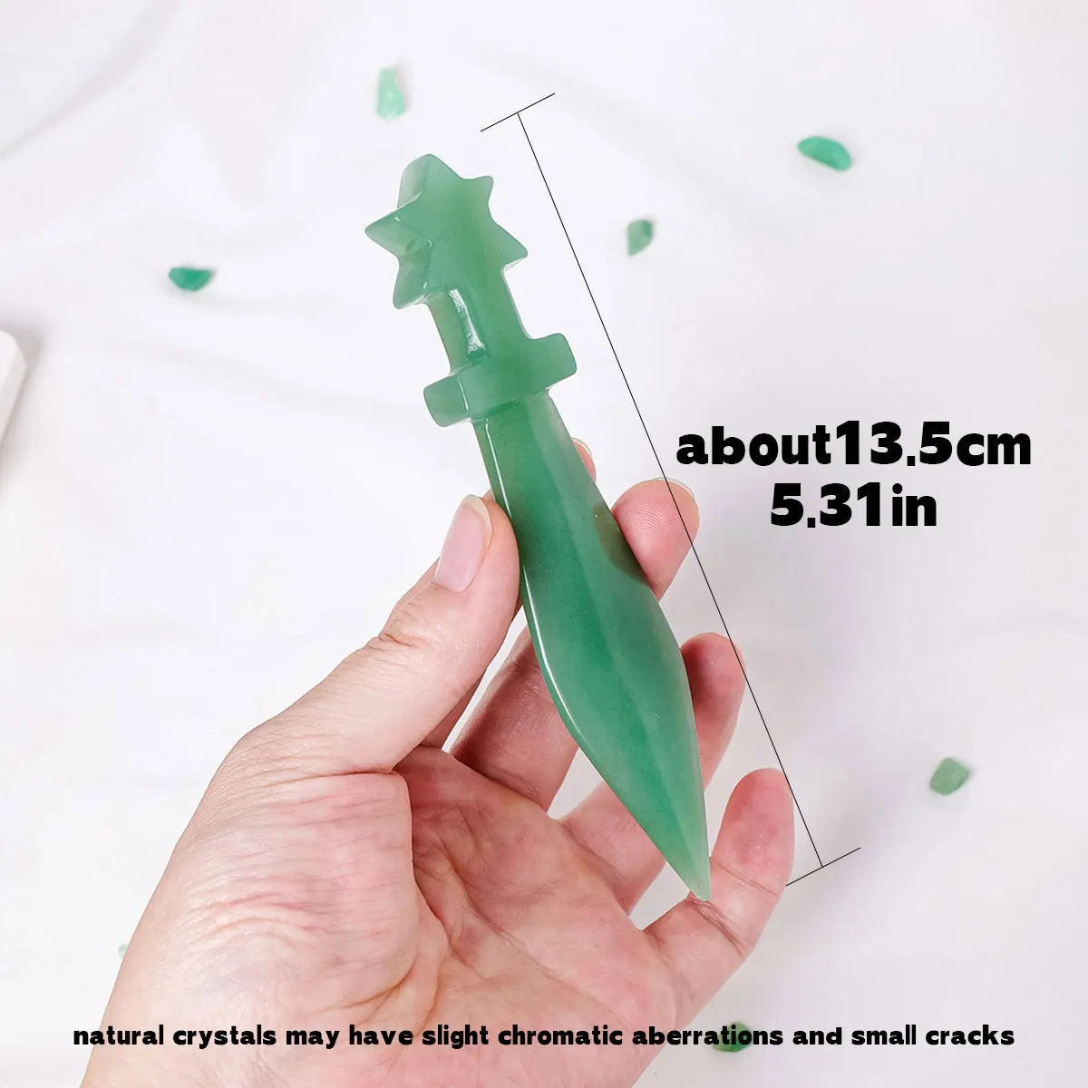 1PC Natural Crystal  Amethyst Dagger Original Stone Model Knife Polishing Unbladed Knife Model Crystal Crafts Crafts Witch