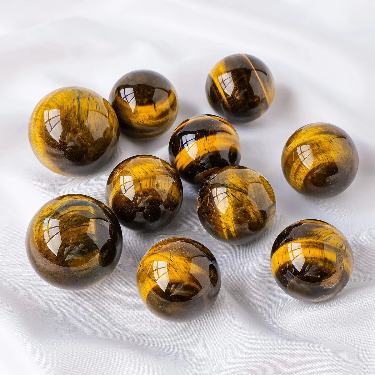 1PC Natural Crystal Ball Yellow Tiger Eye Stone Ball Magic Sphere Reiki Healing Stone Home Decoration Exquisite Gifts Souvenirs