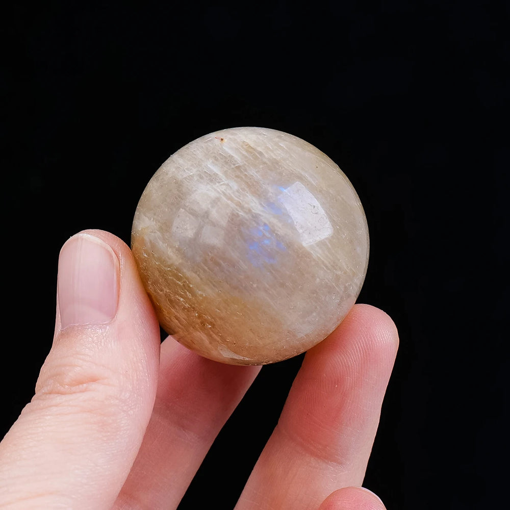 1PC Natural Crystal Blue Moonstone Ball Massaging Ball Reiki Healing Stone Home Decoration Exquisite Gifts Souvenirs Gift