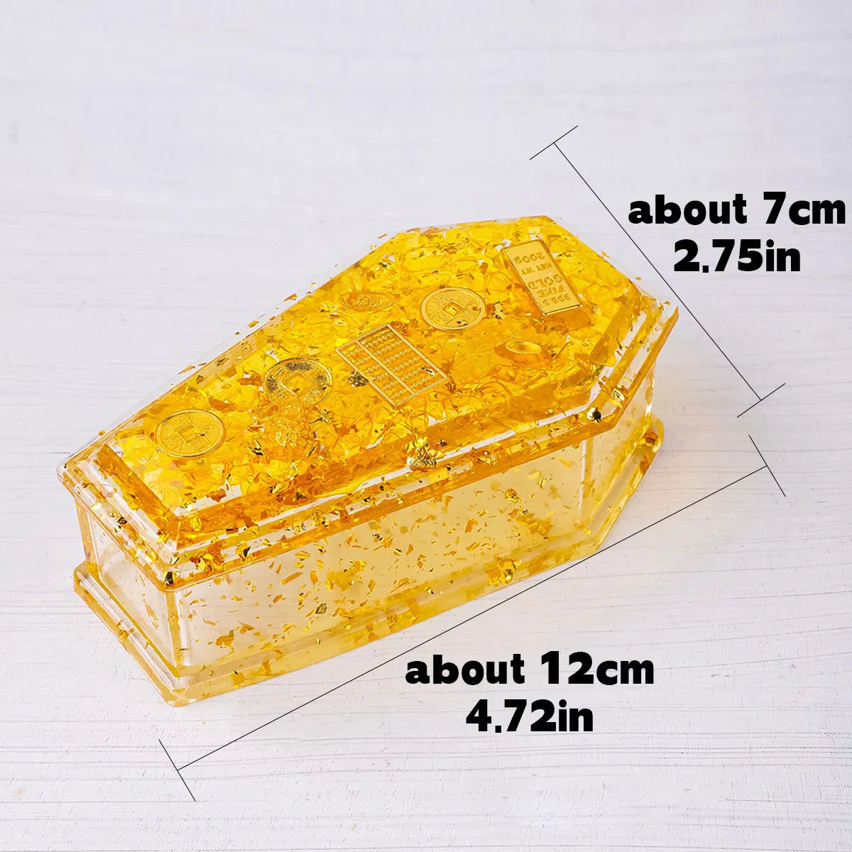 1PC Natural Crystal Citrine Coffin Shape Reiki Healing Demagnetizing Meditation For Fengshui Home Decoration Office Collection