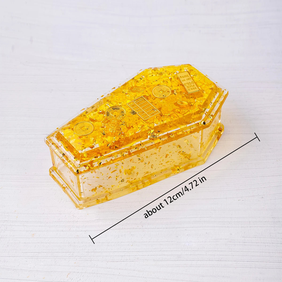 1PC Natural Crystal Citrine Coffin Shape Reiki Healing Demagnetizing Meditation For Fengshui Home Decoration Office Collection