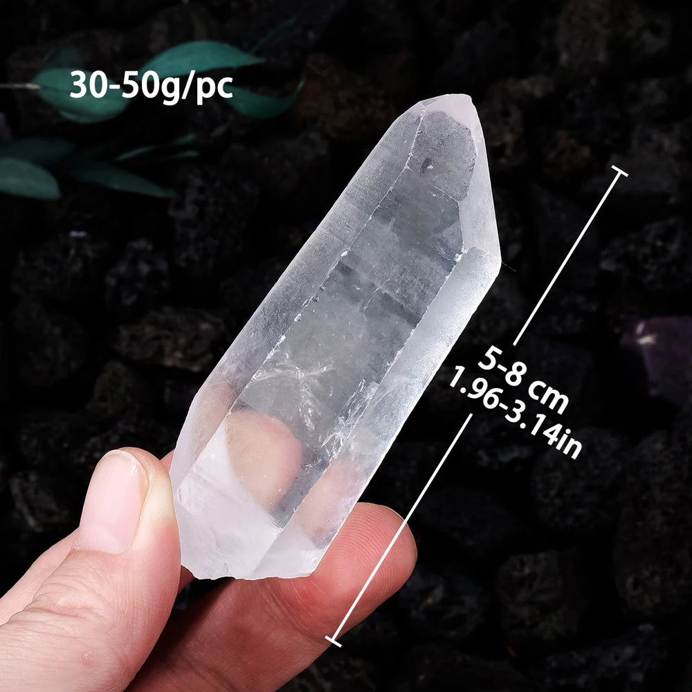 1PC Natural Crystal Clear Quartz Single Crystal DIY Jewelry Accessories Decorative Ornament Holiday Party Gifts