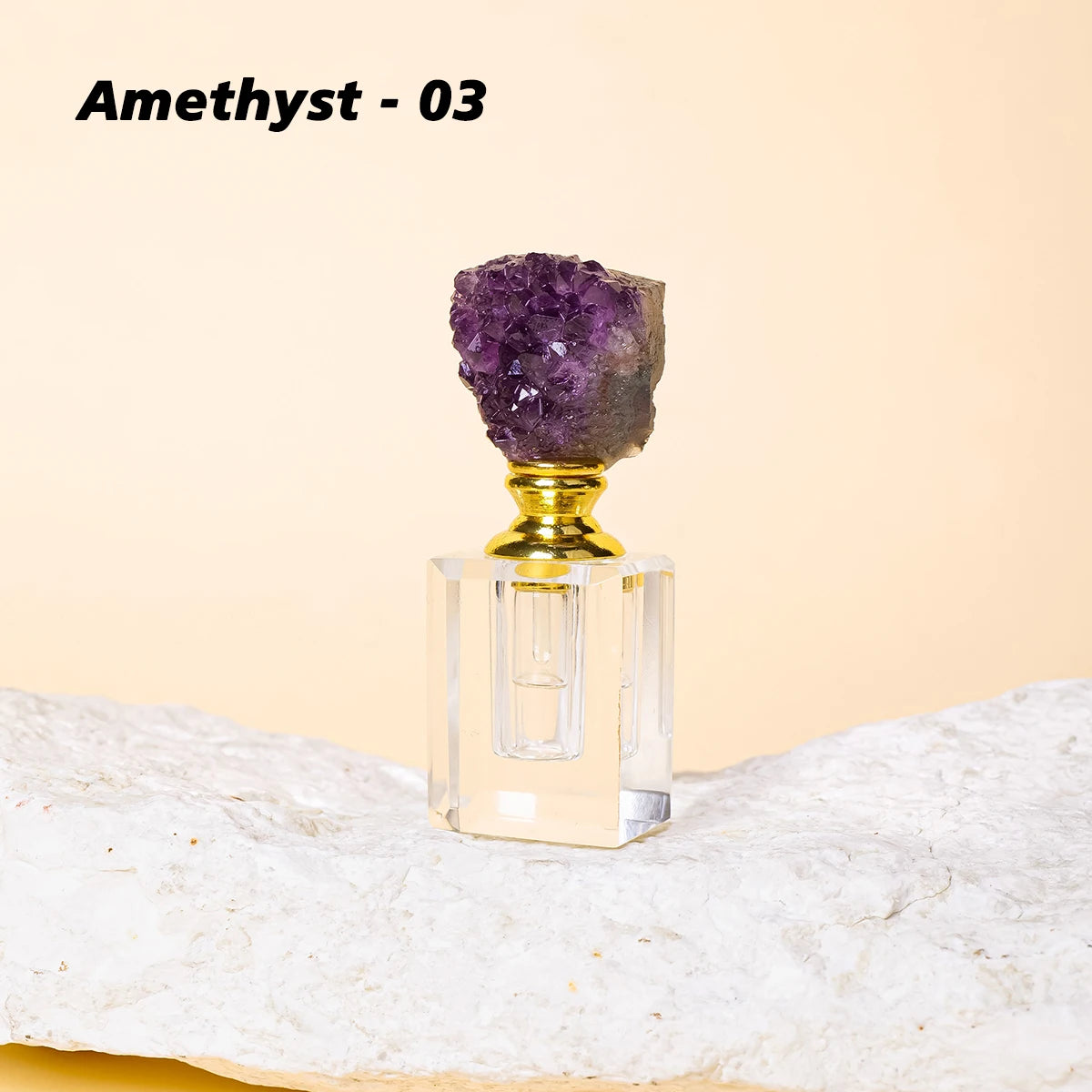 1PC Natural Crystal Gem Healing Stone Essential Oil Bottle Pendant Perfume Bottle Women's Necklace Decoration