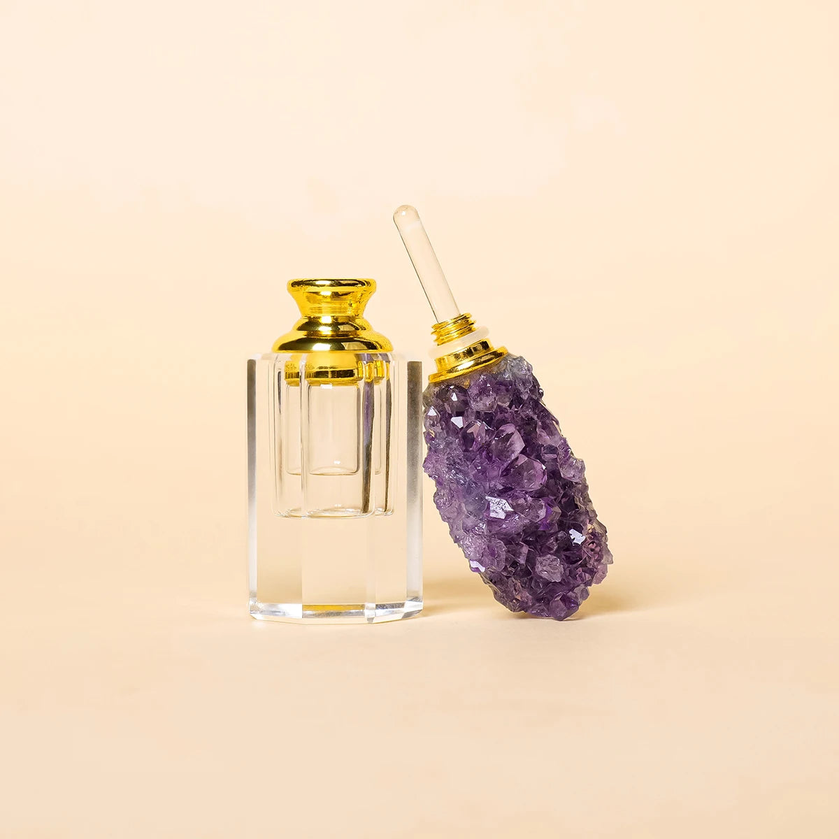 1PC Natural Crystal Gem Healing Stone Essential Oil Bottle Pendant Perfume Bottle Women's Necklace Decoration