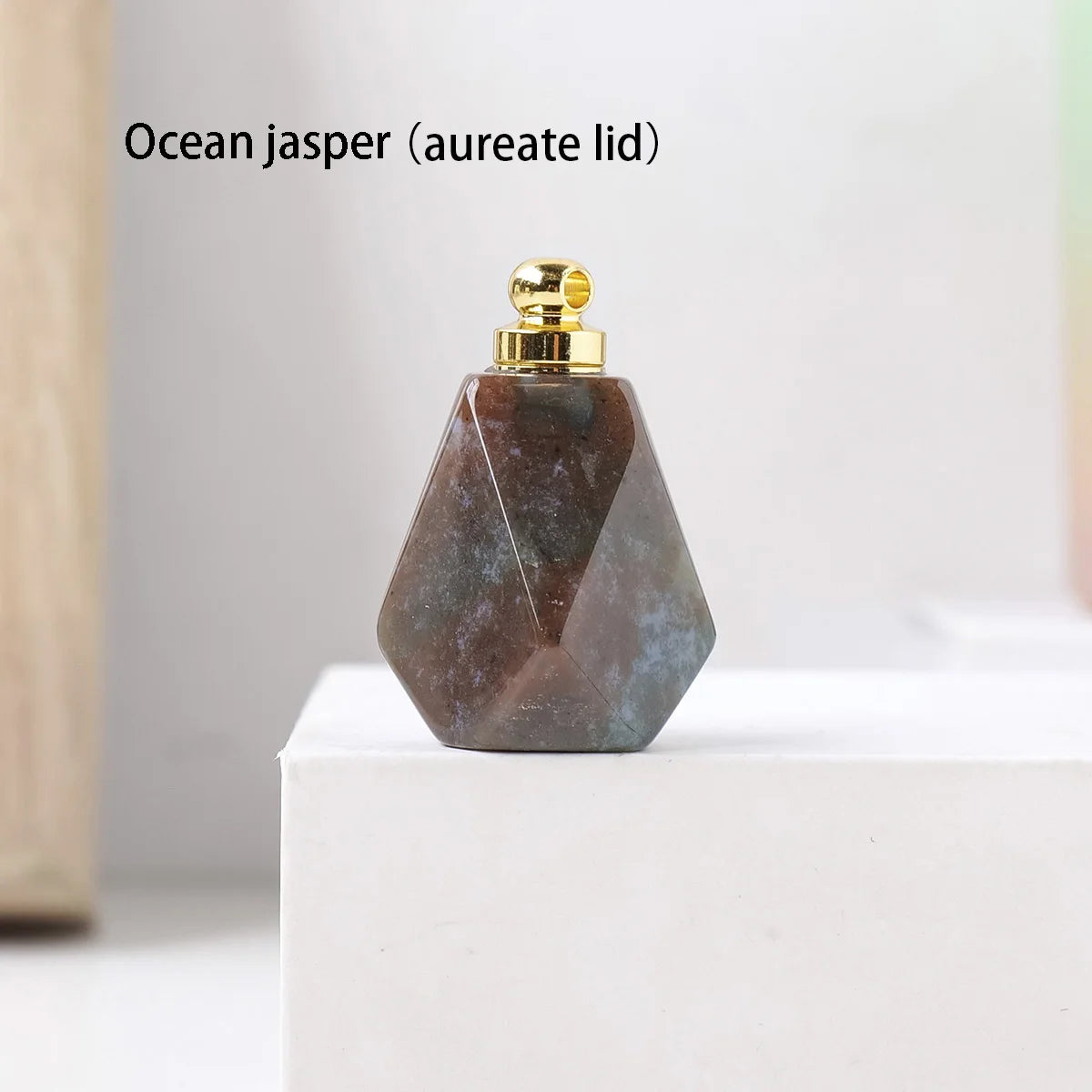 1PC Natural Crystal Gem Healing Stone Essential Oil Bottle Pendant Perfume Bottle Women's Necklace Decoration