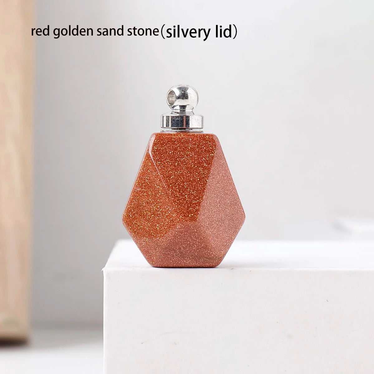 1PC Natural Crystal Gem Healing Stone Essential Oil Bottle Pendant Perfume Bottle Women's Necklace Decoration