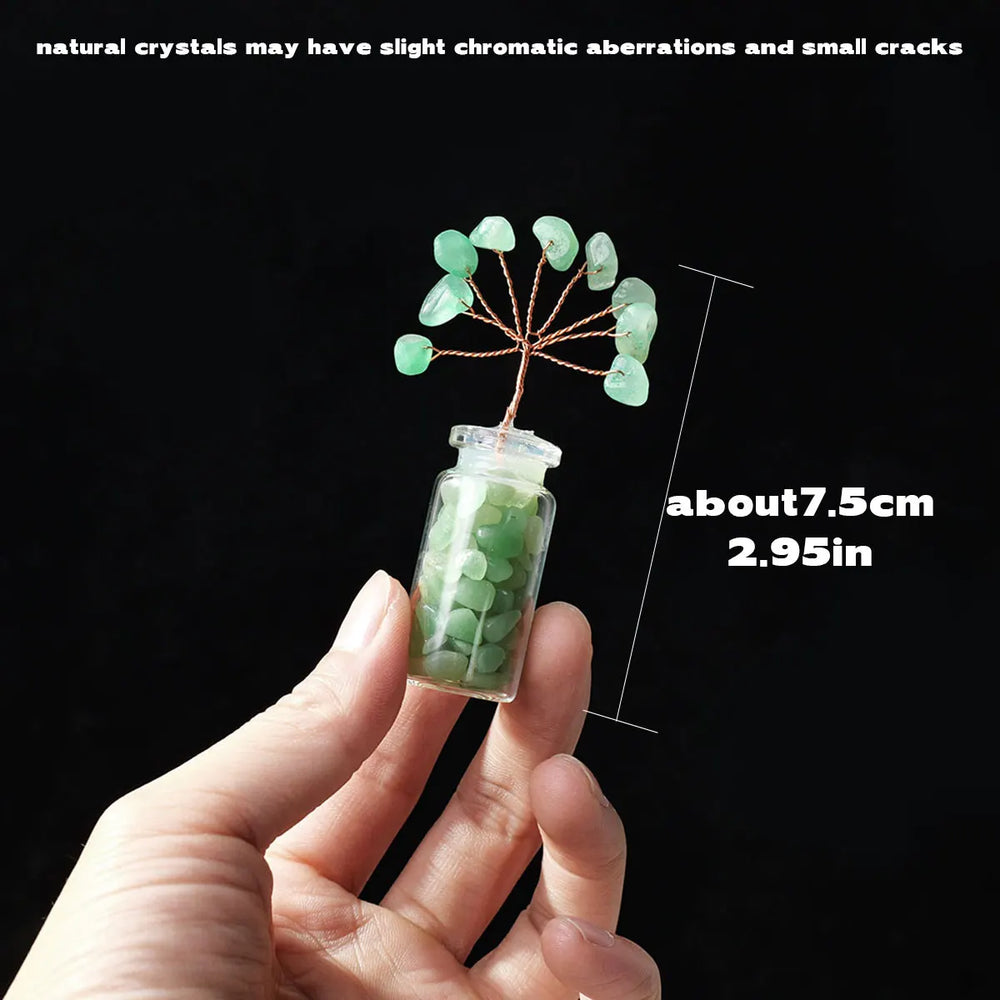 1PC Natural Crystal Gravel Specimen Stone Feng Shui Crystal Money Tree Drift Bottle Desktop Divination Home Decoration