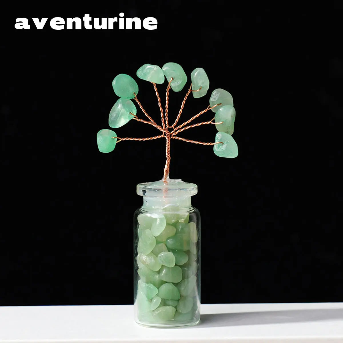 1PC Natural Crystal Gravel Specimen Stone Feng Shui Crystal Money Tree Drift Bottle Desktop Divination Home Decoration