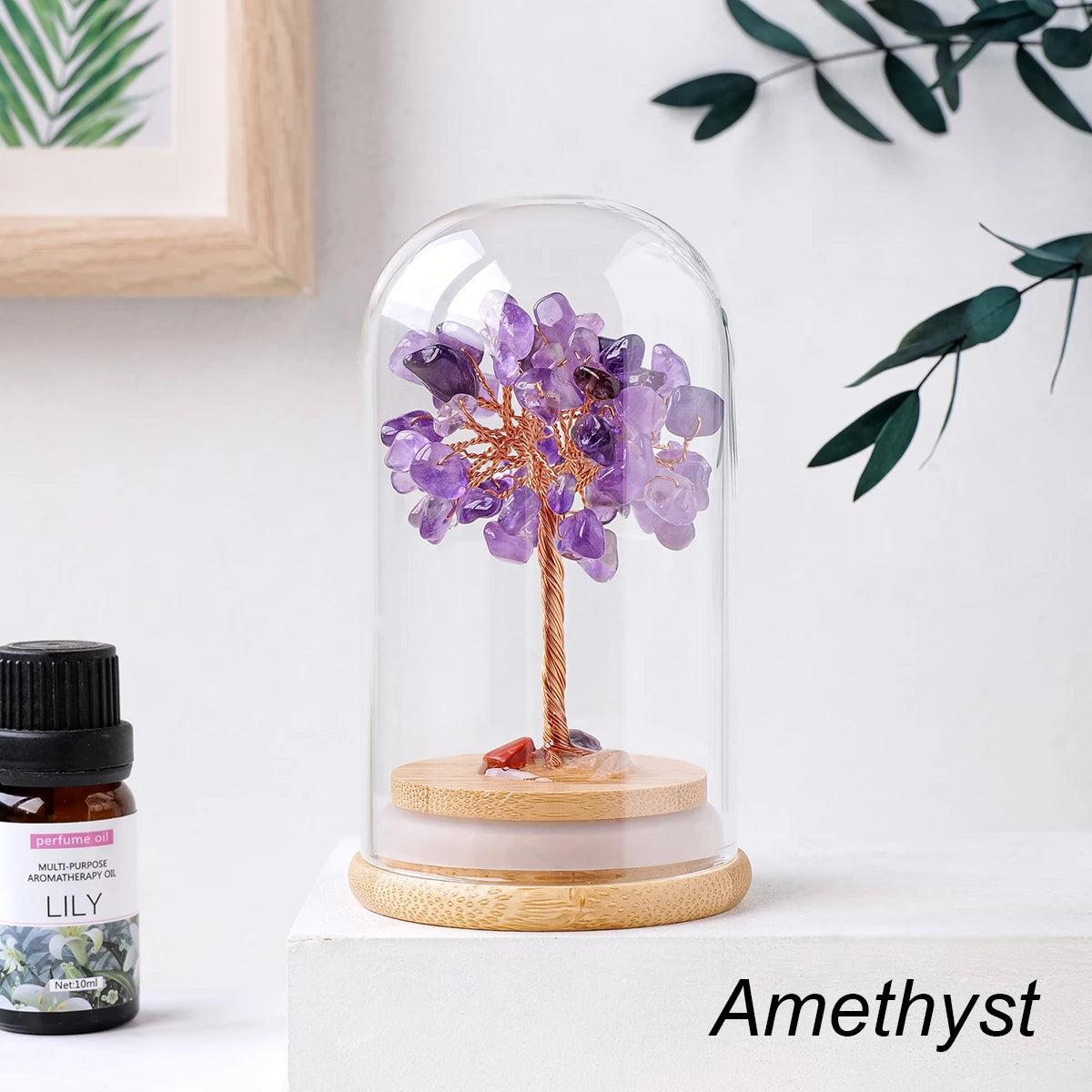 1PC Natural Crystal Gravel Specimen Stone Feng Shui Crystal Money Tree Glass Bottle Desktop Home Decoration Accessories