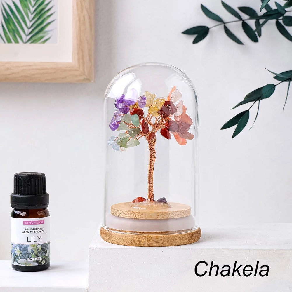 1PC Natural Crystal Gravel Specimen Stone Feng Shui Crystal Money Tree Glass Bottle Desktop Home Decoration Accessories