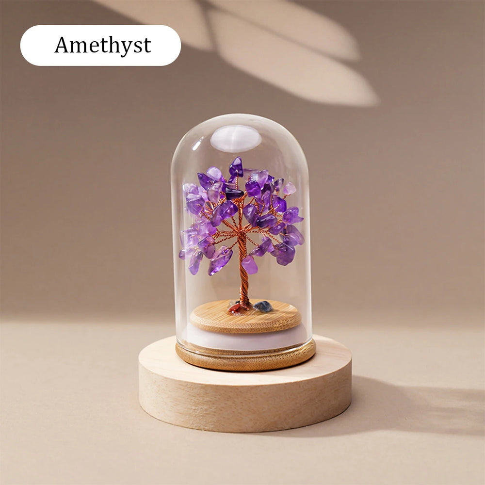 1PC Natural Crystal Gravel Specimen Stone Feng Shui Crystal Money Tree Glass Bottle Desktop Home Decoration Accessories