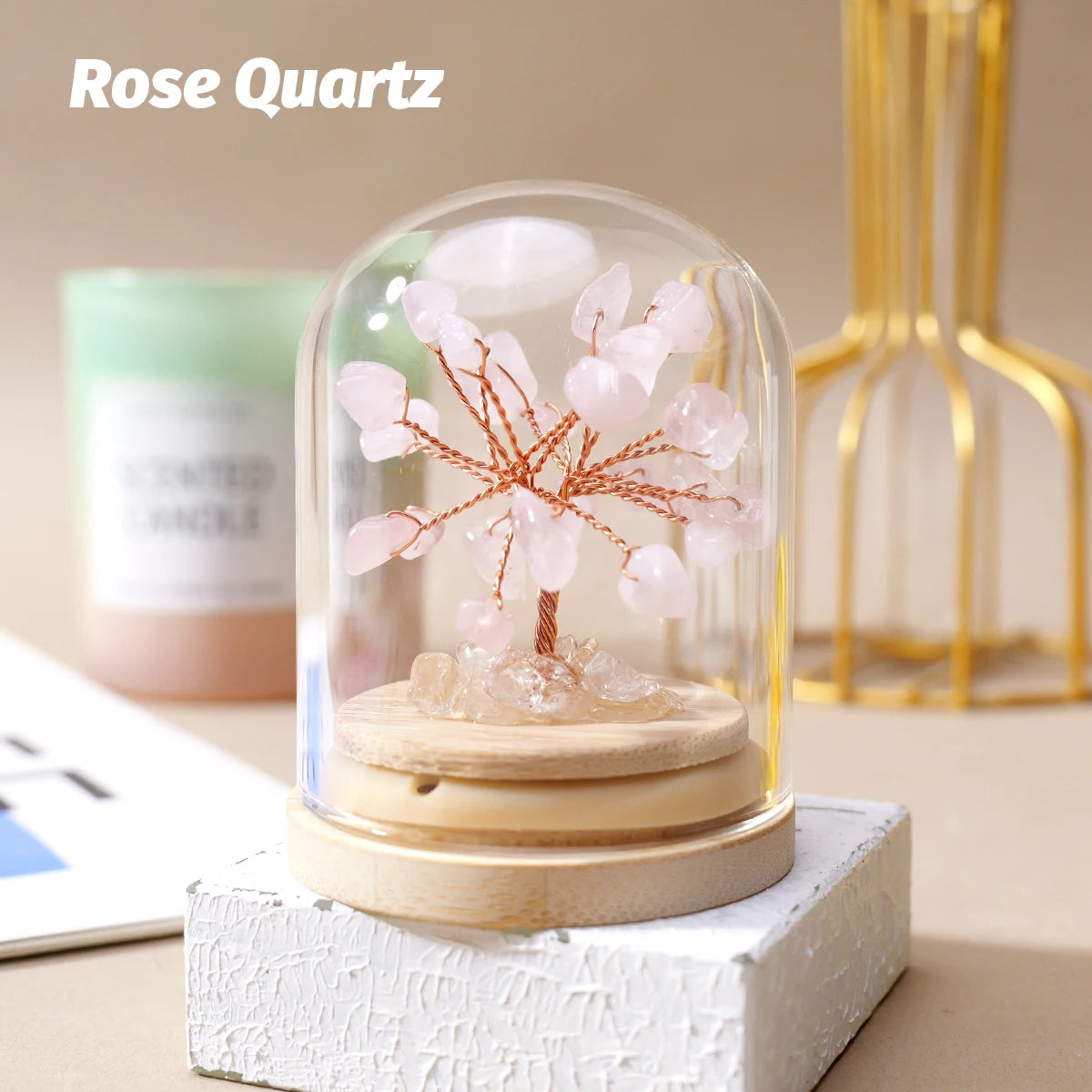 1PC Natural Crystal Gravel Stone Feng Shui Crystal Money Tree Glass Bottle Desktop Home Decoration Accessories