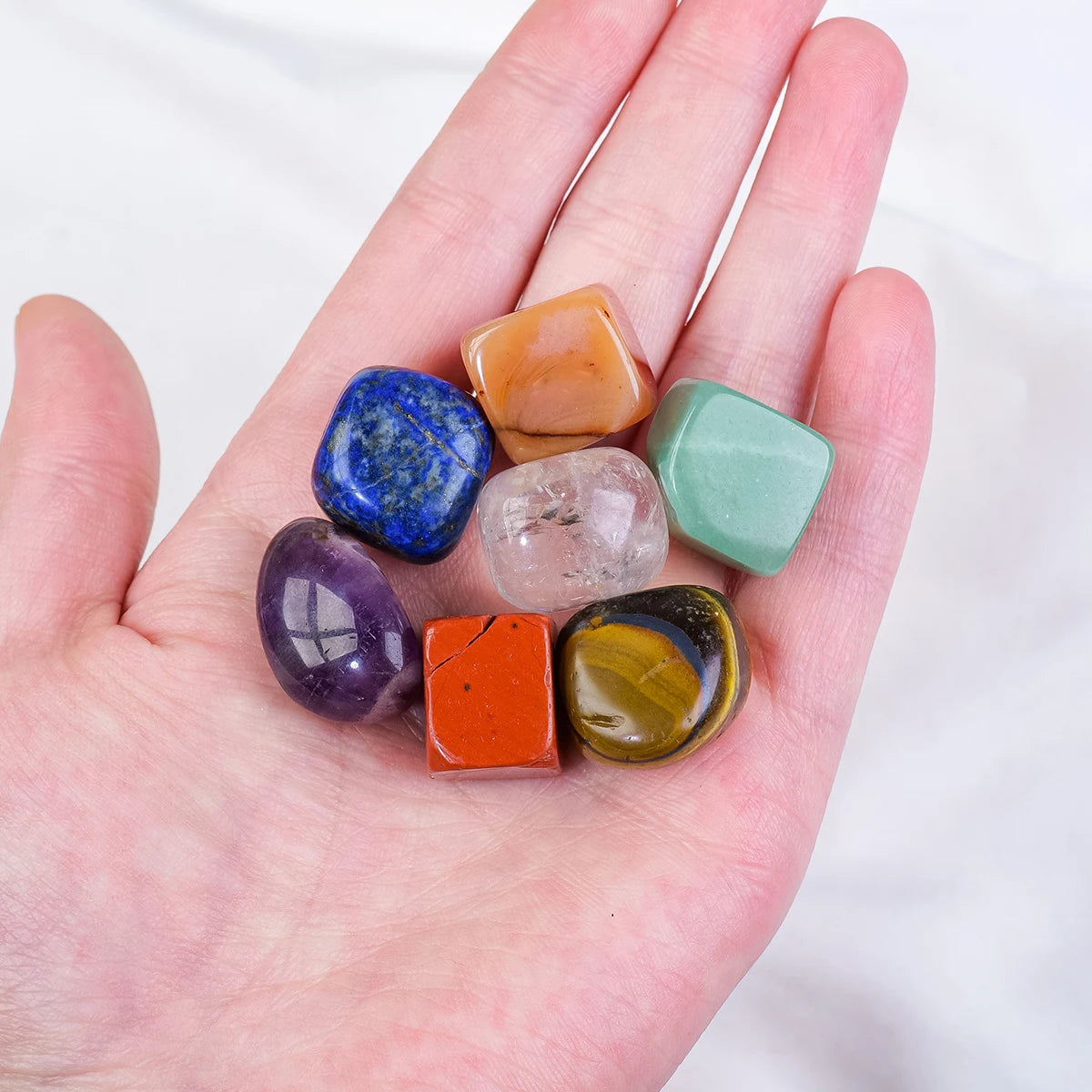 1PC Natural Crystal Healing Gem 7 Chakra Set Tumbled Stones Yoga Meditation Mental Relaxation Gemstone Energy Gifts