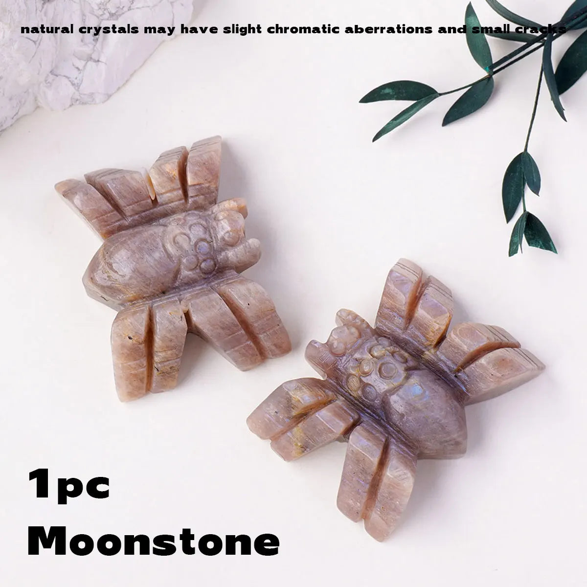 1PC Natural Crystal Healing Gemstone Stone Crafts Animal Carvings Spider Statue Home Decor Creativity Ornaments Halloween Gift