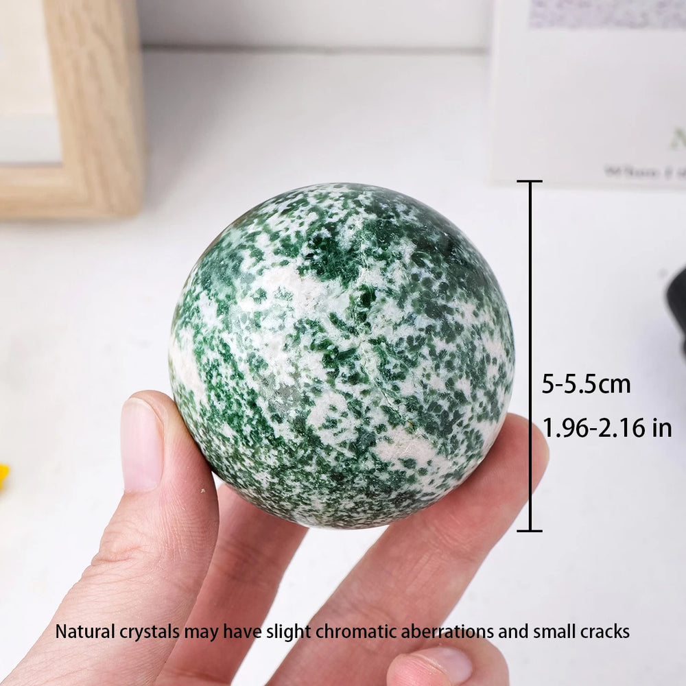 1PC Natural Crystal Qinghai Jade Crystal Ball Magic Sphere Feng Shui Ornament Living Room Home Decor