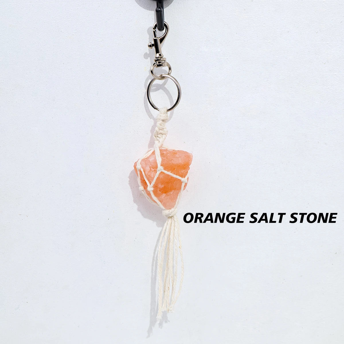 1PC Natural Crystal Raw Gemstone Hand Knitting String Bag Pendant Keychain Car Key Holder Raw Mineral Stone KeyRing Jewelry