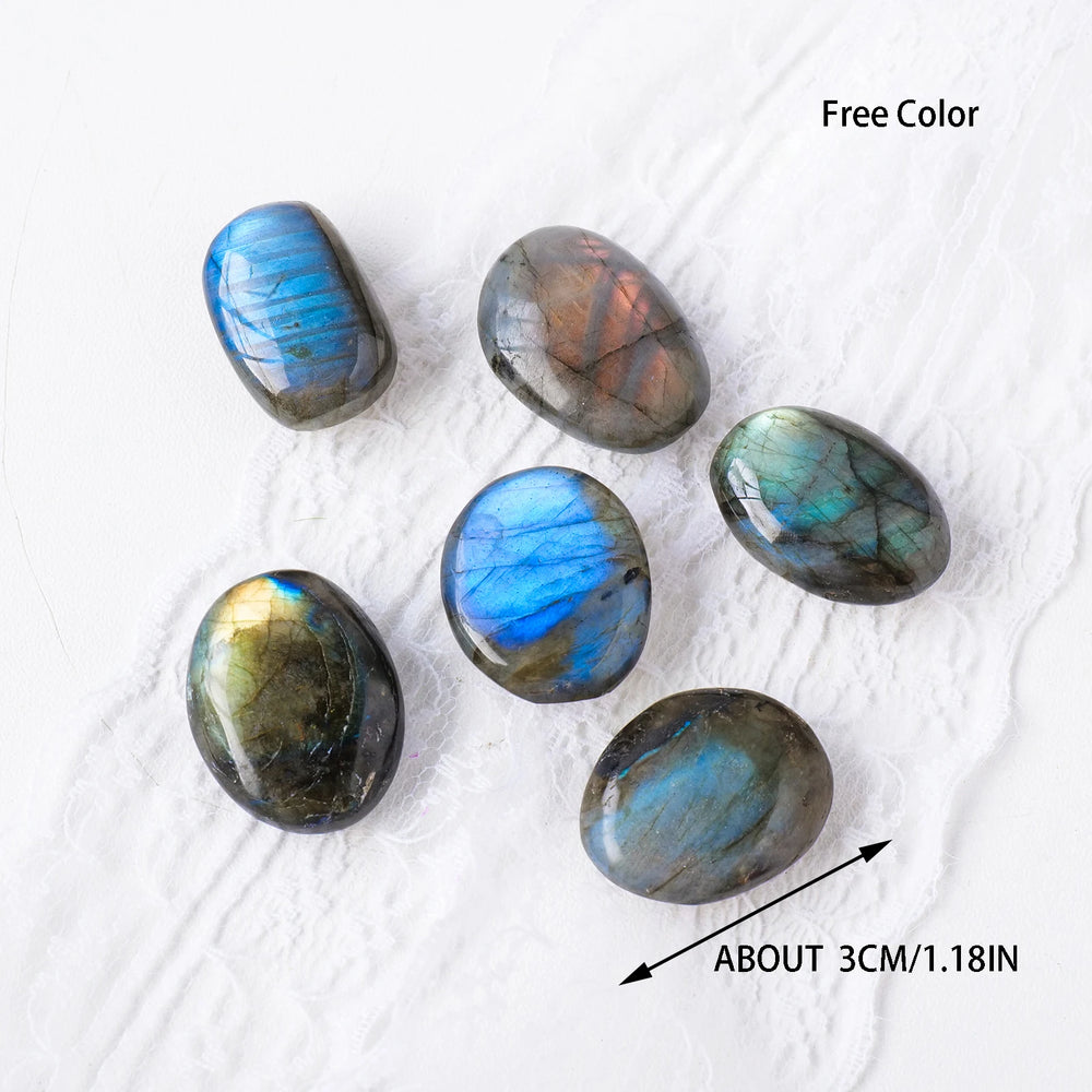 1PC Natural Crystal Raw Stone Labradorite Blue Moonlight Stone Palm Stone Ore Specimen Garden Fish Tank Decorative Stone