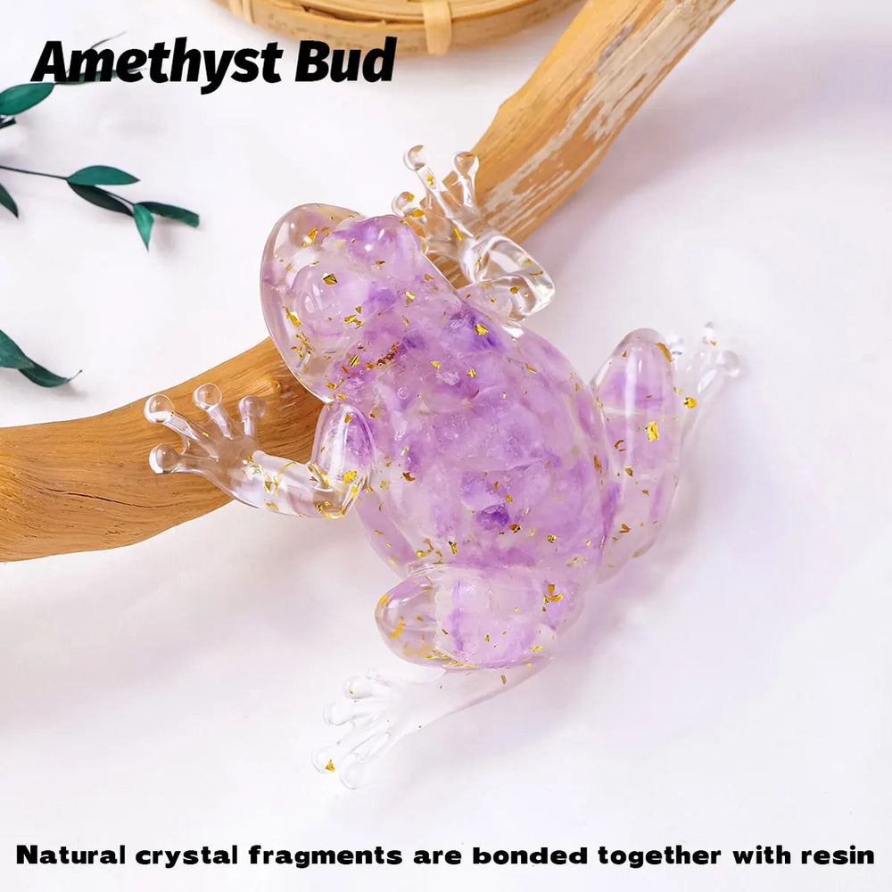 1PC Natural Crystal Rough Stone Frog Statue Reiki Stone Frog Figurine Amulet Fengshui Sculpture for Home Office Decoration