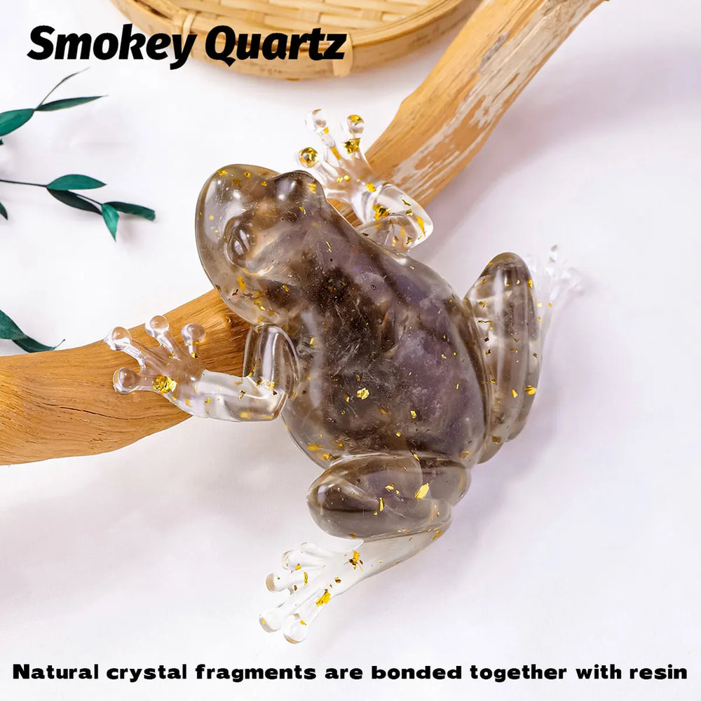 1PC Natural Crystal Rough Stone Frog Statue Reiki Stone Frog Figurine Amulet Fengshui Sculpture for Home Office Decoration