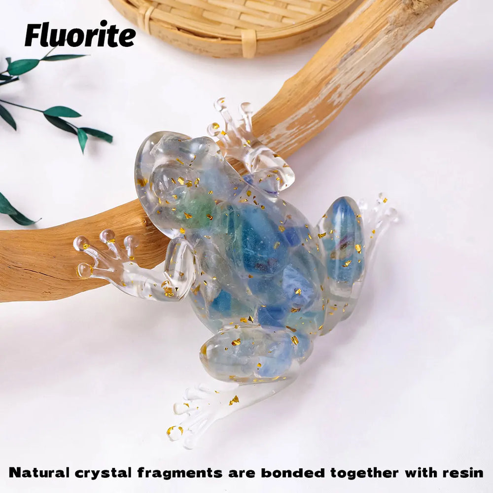 1PC Natural Crystal Rough Stone Frog Statue Reiki Stone Frog Figurine Amulet Fengshui Sculpture for Home Office Decoration