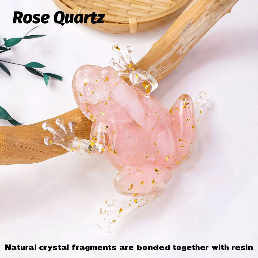 1PC Natural Crystal Rough Stone Frog Statue Reiki Stone Frog Figurine Amulet Fengshui Sculpture for Home Office Decoration