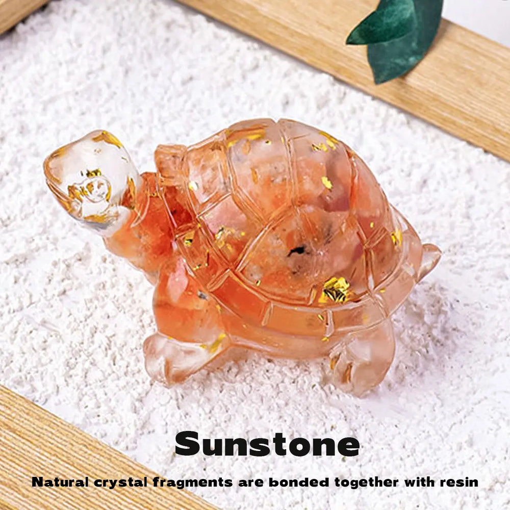 1PC Natural Crystal Rough Stone Turtle Statue Reiki Stone Tortoise Figurine Amulet Fengshui Sculpture for Home Office Decoration